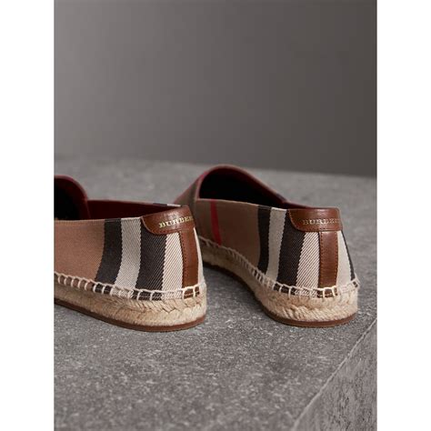 check linen cotton espadrilles burberry|Shop Burberry Check Print Espadrilles .